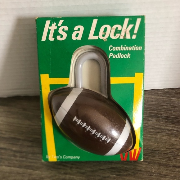 Vtg Football Combination Padlock - Picture 1 of 8